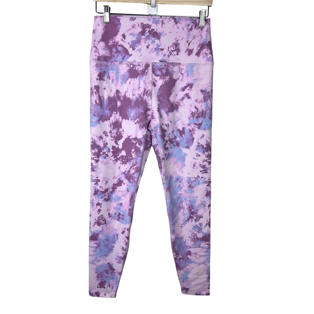 Beyond Yoga Lavender & Purple Tie-Dye High-Waist Leggings
